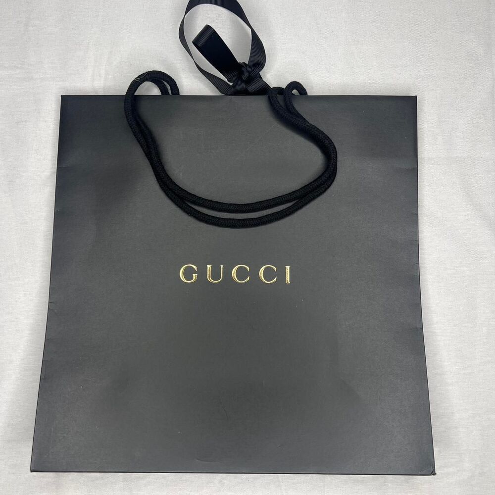 *EMPTY* Gucci Women's Black and Gold shopper Bag